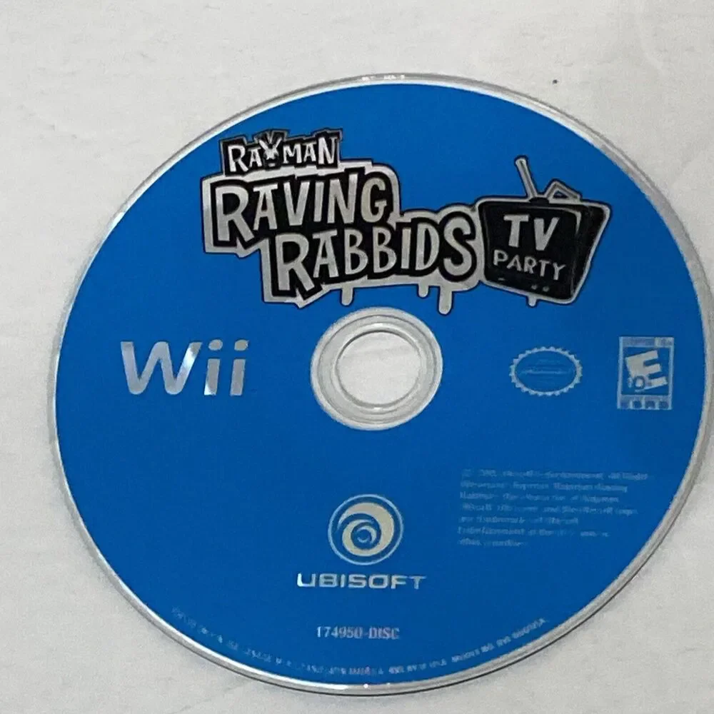 Rayman Raving Rabbids: TV Party (Nintendo Wii, 2008) Tested Complete Preowned
